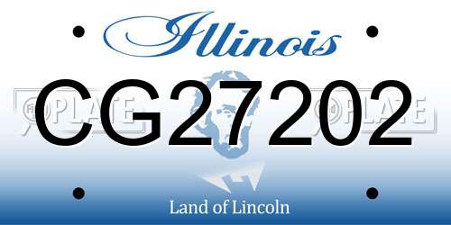 CG27202 Illinois License Plate