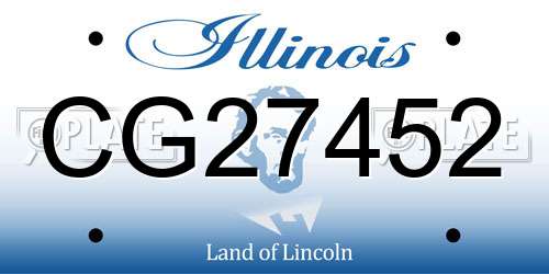 CG27452 Illinois License Plate