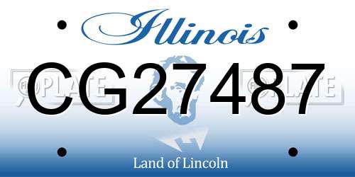 CG27487 Illinois License Plate
