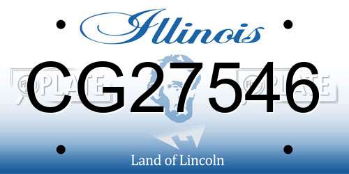 CG27546 Illinois License Plate