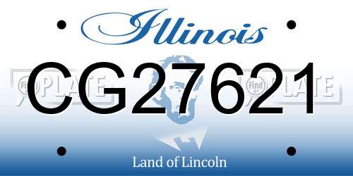 CG27621 Illinois License Plate