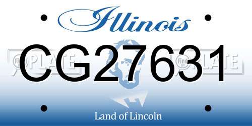 CG27631 Illinois License Plate