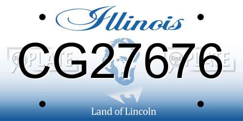 CG27676 Illinois License Plate