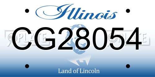 CG28054 Illinois License Plate