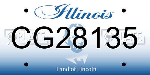 CG28135 Illinois License Plate