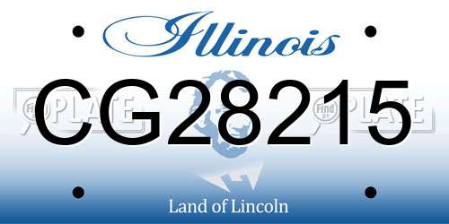 CG28215 Illinois License Plate