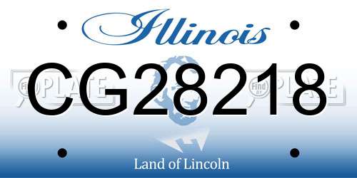 CG28218 Illinois License Plate