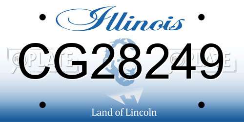 CG28249 Illinois License Plate
