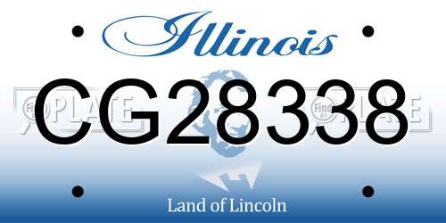 CG28338 Illinois License Plate