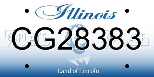 CG28383 Illinois License Plate
