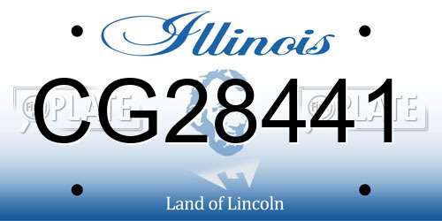 CG28441 Illinois License Plate