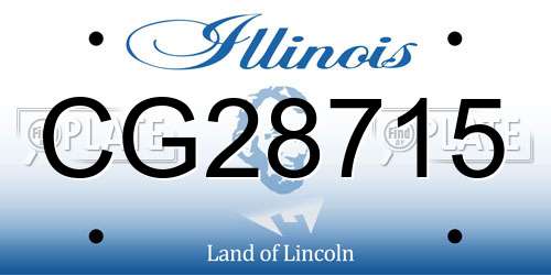 CG28715 Illinois License Plate