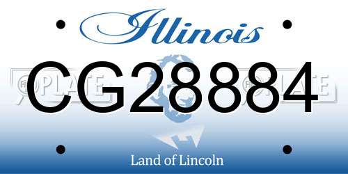 CG28884 Illinois License Plate