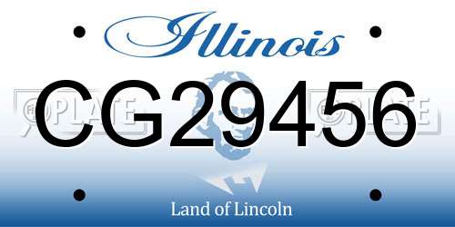 CG29456 Illinois License Plate