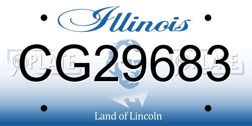 CG29683 Illinois License Plate