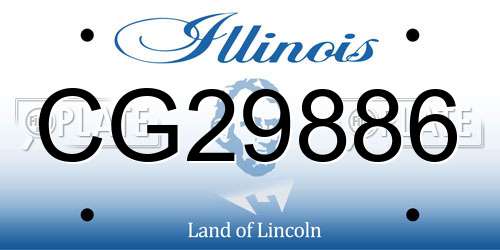 CG29886 Illinois License Plate