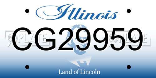 CG29959 Illinois License Plate