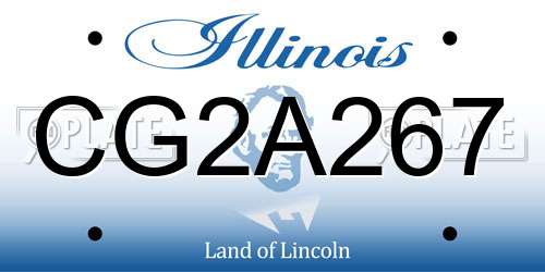 CG2A267 Illinois License Plate