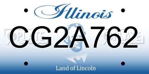 CG2A762 Illinois License Plate