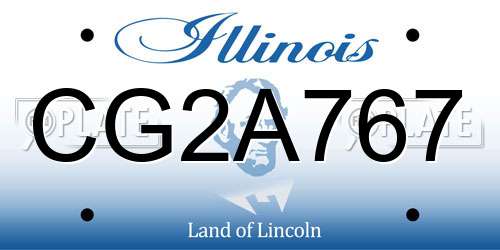 CG2A767 Illinois License Plate