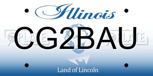 CG2BAU Illinois License Plate