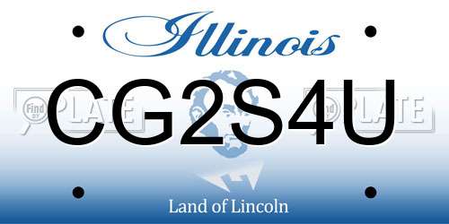 CG2S4U Illinois License Plate