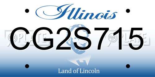 CG2S715 Illinois License Plate