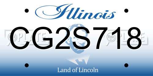 CG2S718 Illinois License Plate