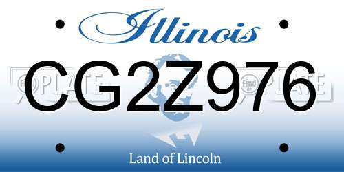 CG2Z976 Illinois License Plate