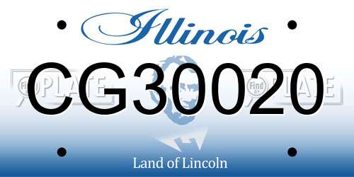 CG30020 Illinois License Plate