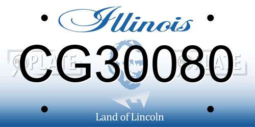 CG30080 Illinois License Plate