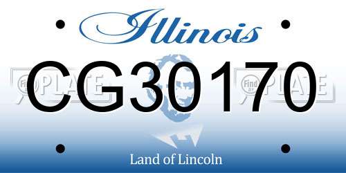 CG30170 Illinois License Plate
