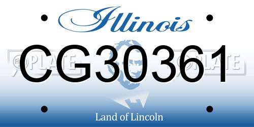 CG30361 Illinois License Plate