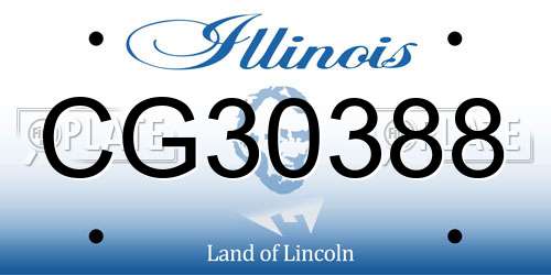 CG30388 Illinois License Plate