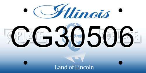 CG30506 Illinois License Plate