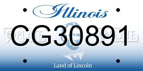 CG30891 Illinois License Plate