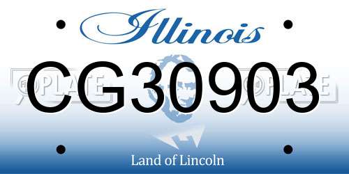 CG30903 Illinois License Plate