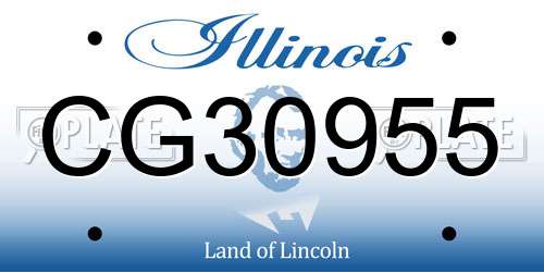CG30955 Illinois License Plate