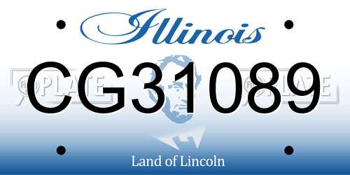 CG31089 Illinois License Plate