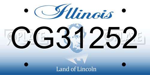 CG31252 Illinois License Plate