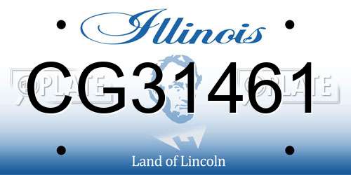 CG31461 Illinois License Plate