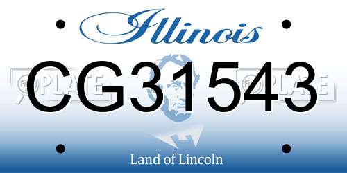 CG31543 Illinois License Plate