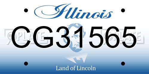 CG31565 Illinois License Plate
