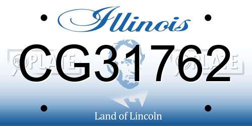 CG31762 Illinois License Plate