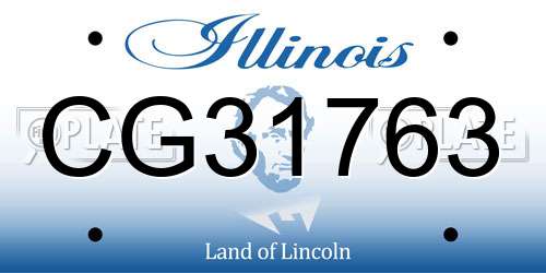 CG31763 Illinois License Plate