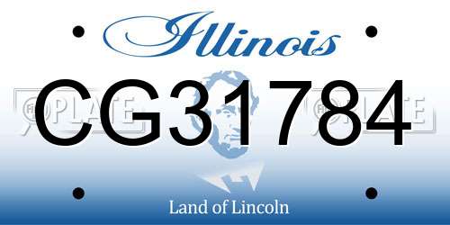 CG31784 Illinois License Plate