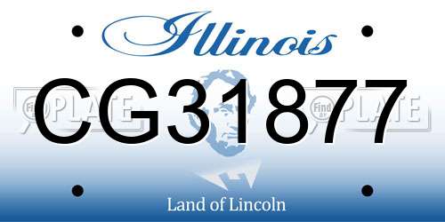 CG31877 Illinois License Plate