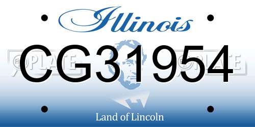 CG31954 Illinois License Plate