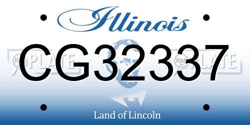 CG32337 Illinois License Plate