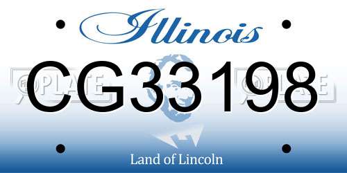 CG33198 Illinois License Plate